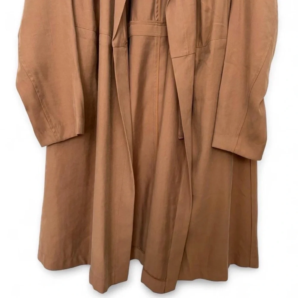 NWT! Lane Bryant Trench Twill Utility Duster Jacket 14/16‎ Brown Lightweight